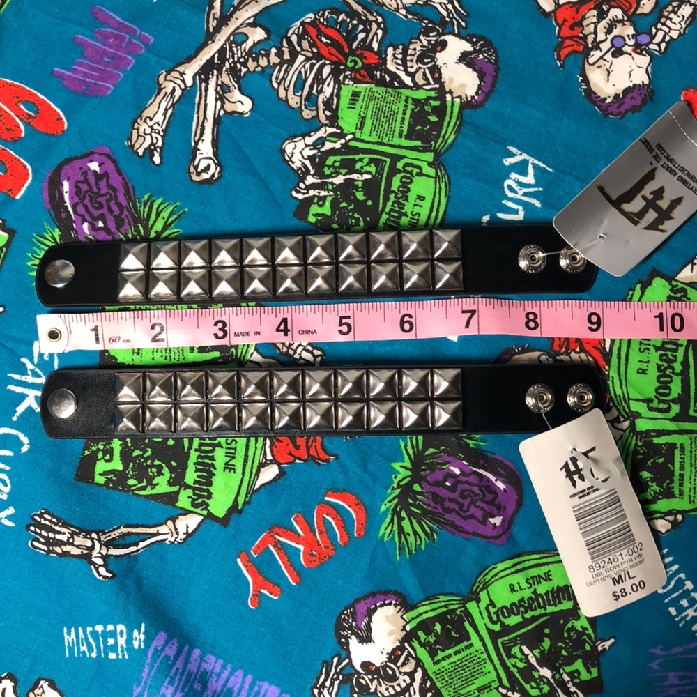 Set of Two Hot Topic Stud Cuff Bracelets